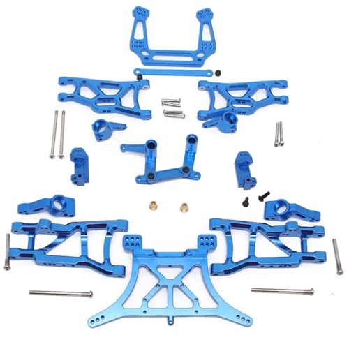 RC���f���A�N�Z�T���[ For Traxxas For Slash 2WD For VXL 1/10 �����A�b�v�O���[�h���i�L�b�g�T�X�y���V�����A�[���V���b�N�^���[�X�e�A�����O�u���b�N RC �J�[�̌���(Blue)