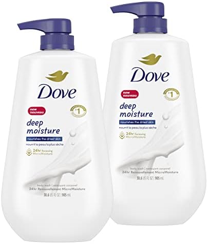 Dove Deep Moisture Body Wash with Pump for nourishing the driest skin gentle body cleanser deeply moisturizes the skin 905 ml (Pack of 2)