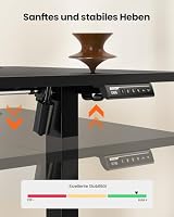ErGear Höhenverstellbarer Schreibtisch 140x70cm 4-Speicher Geteilte Platte – Ansicht 7