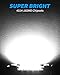 Yorkim 578 Festoon LED Bulb 41mm 42mm LED White Super Bright Canbus Error Free 16-SMD 4014 Chipset, 212-2 Dome Light, Interior Light MAP Light 211-2 Bulb, Pack of 2