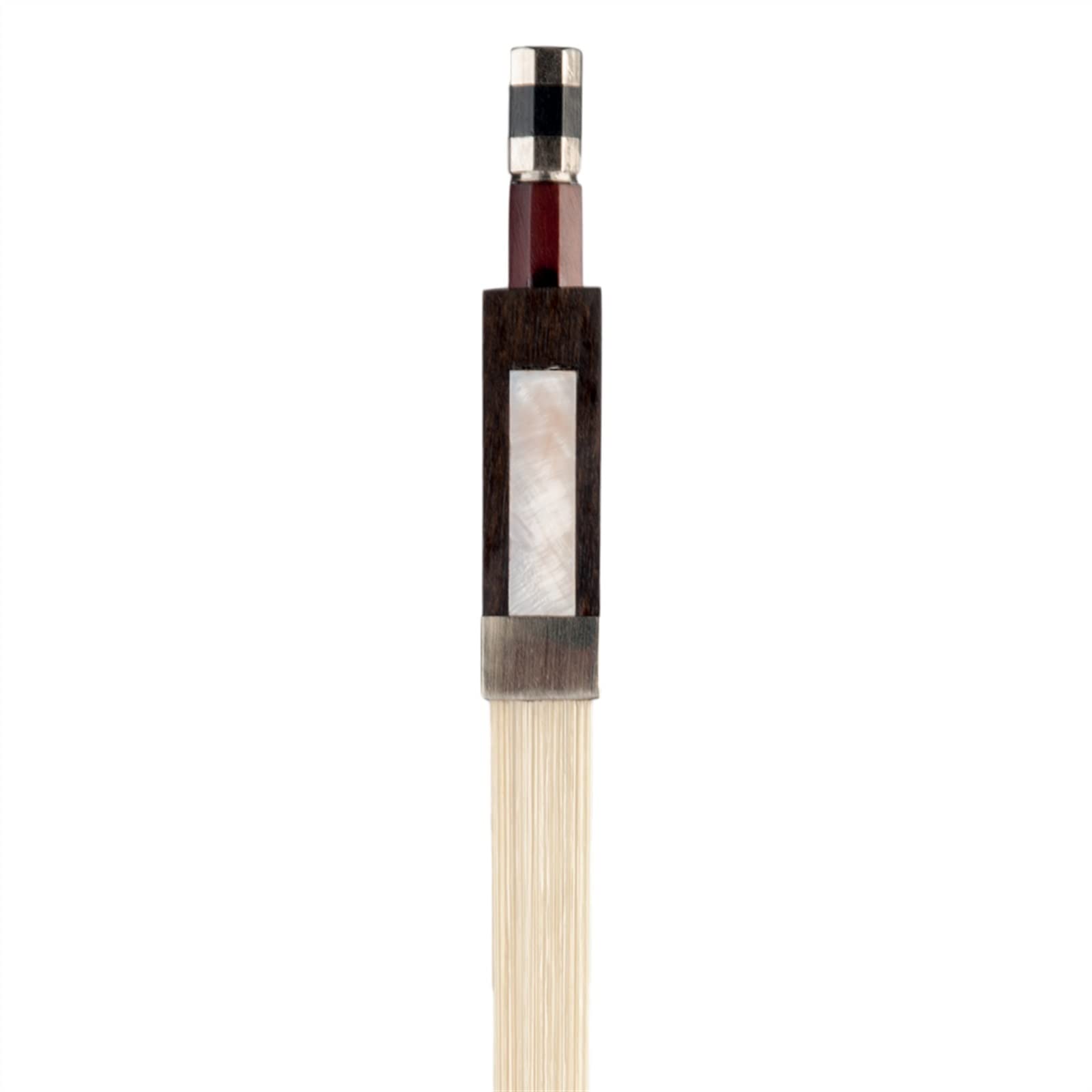 Bogen für Violine 4/4 Brasilholz-Geigenbogen Brasilholz-Achtagonalstab, Weißes Rosshaar, Ebenholz, Frosch, Geigenbogen