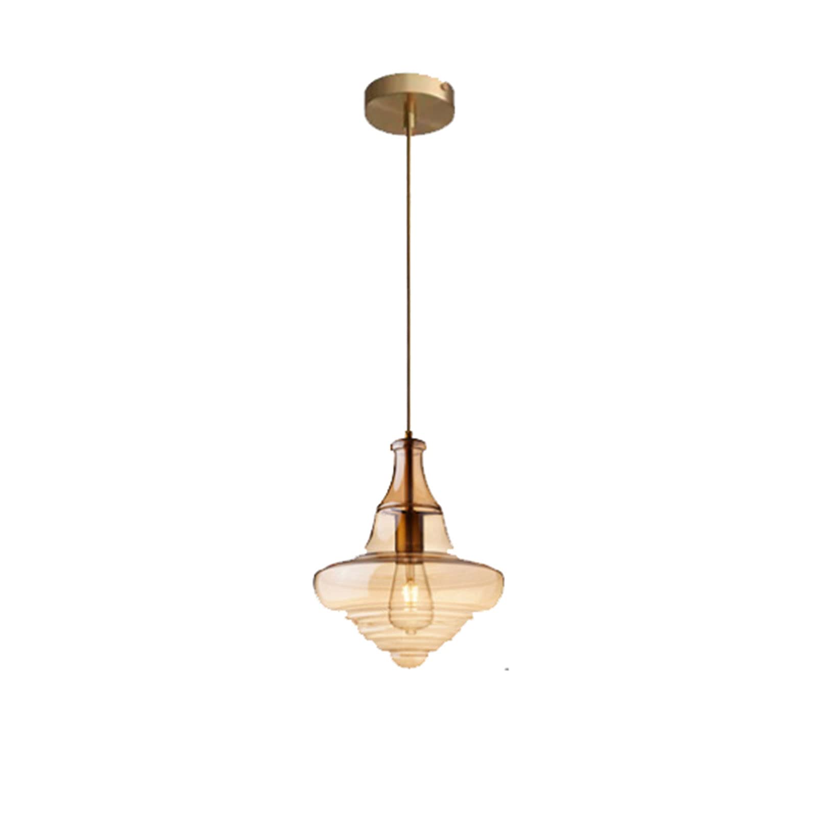 Industrial Smoke Gray/Cognac Glass Pendant Light Modern Restaurant Bedside Creative Hanging Lamp Staircase Bedroom Bar Shop Gyro Chandelier Lamps The New