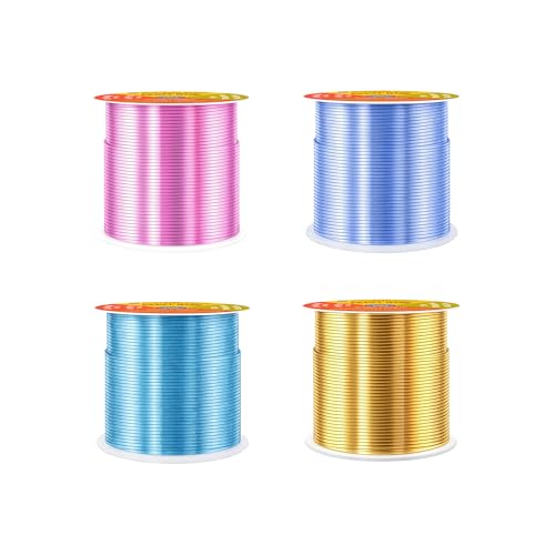 Image of Mandala Crafts 20 Gauge Anodized Aluminum Craft Wire for Jewelry Making - 400 FT Colored Flexible Pastel Wire - Bendable for Bonsai Armature Crafting Sculpting