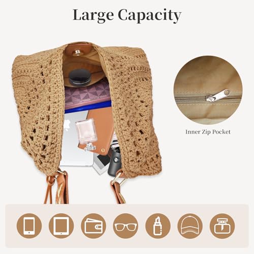 Bolso tote de crochet para mujer 2026 tejido a mano miniatura 6