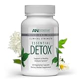 American Nutriceuticals – Essential Detox – 60 Vegetarian Capsules – Professionally Formulated Whole Body Detox – Naturally Cleanse, Purify & Renew – Highly Effective Detox