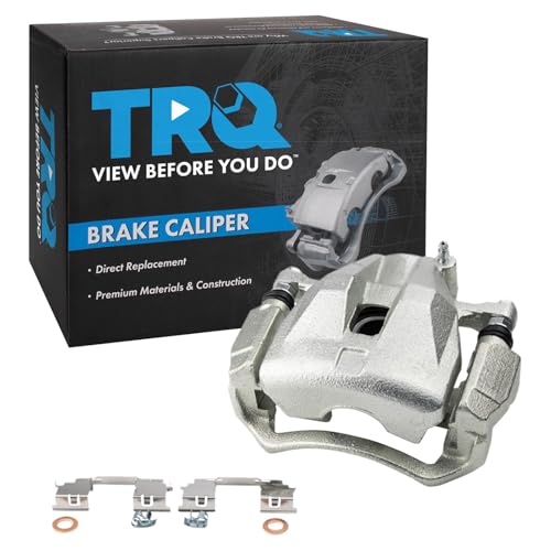 Image of TRQ Front Left Brake Caliper w /Bracket Drivers Side