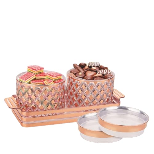 Porpoise Air tight Dry Fruit Container Tray Set with Lid & Serving Tray