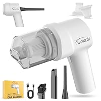 Handheld Mini Car Vacuum, 10000PA Cordless Portable Vacuum with 2000mAh Battery, 3 in 1 Small Vacuum Cleaner & Air Duster with Type-C Charging, Compact & Lightweight for Car, Home, Kitchen (White)