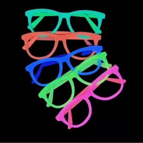 Kit 30 Oculos Festa Balada Neon Brilha No Escuro Luz Negra