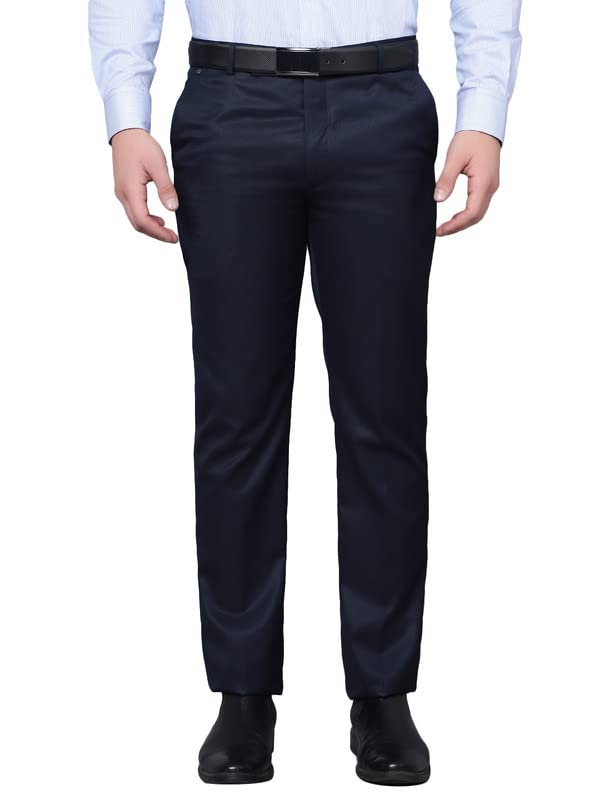 cantabil Men Navy Blue Regular Fit Formal Trouser (P_MTRF00070_Navy)-picture-11