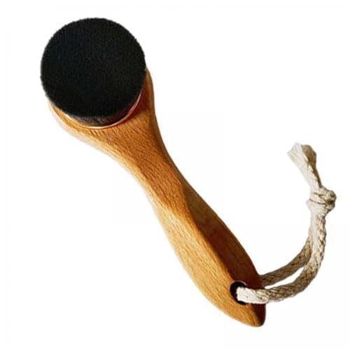 Folpus 3x フェイシャルブラシ クレンジングツール 木製ハンドル付き、男女兼用のスキンケアアイテム