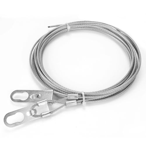 Extension Spring Cable Set Galvanized Carbon Steel 1/8 Inch x 13-1/2 Feet for Phoenix Doors Garage Door Hardware GD 52262 (1 Set)