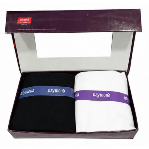 Image of Raymond Fabrics Men's Unstitched Shirt and Pant Fabric Combo | Premium Poly Viscose Dress Material Set with Presentation Gift Box | Formal & Casual Tailoring Fabric