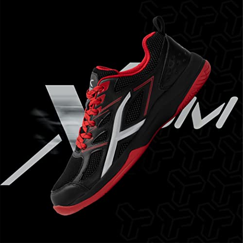 Image of Hundred XOOM Non-Marking Cushion Badminton Shoe (White /Black, 4UK)
