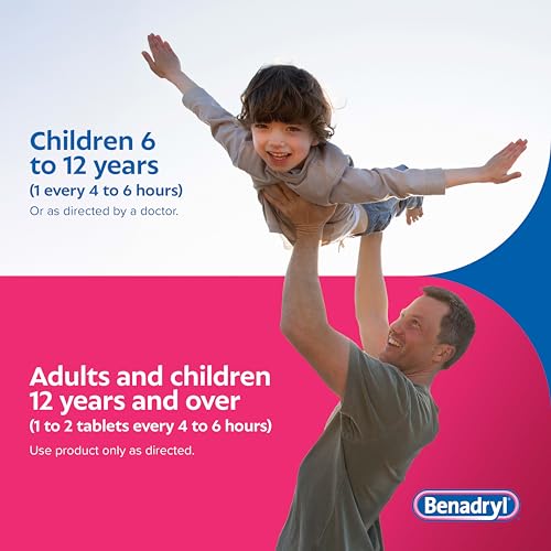 Image of Benadryl Ultratabs Allergy Relief, 25 mg Diphenhydramine HCl, 100 Ct