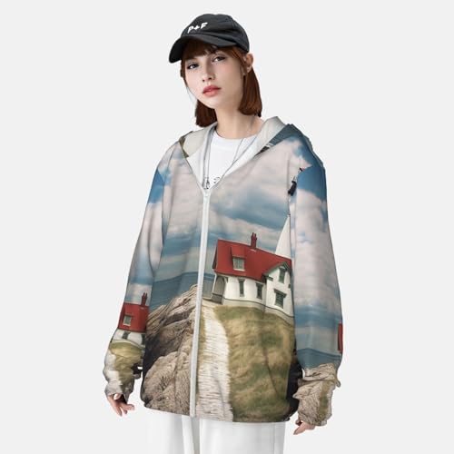 Chaqueta de protección solar para hombre con capucha miniatura 4