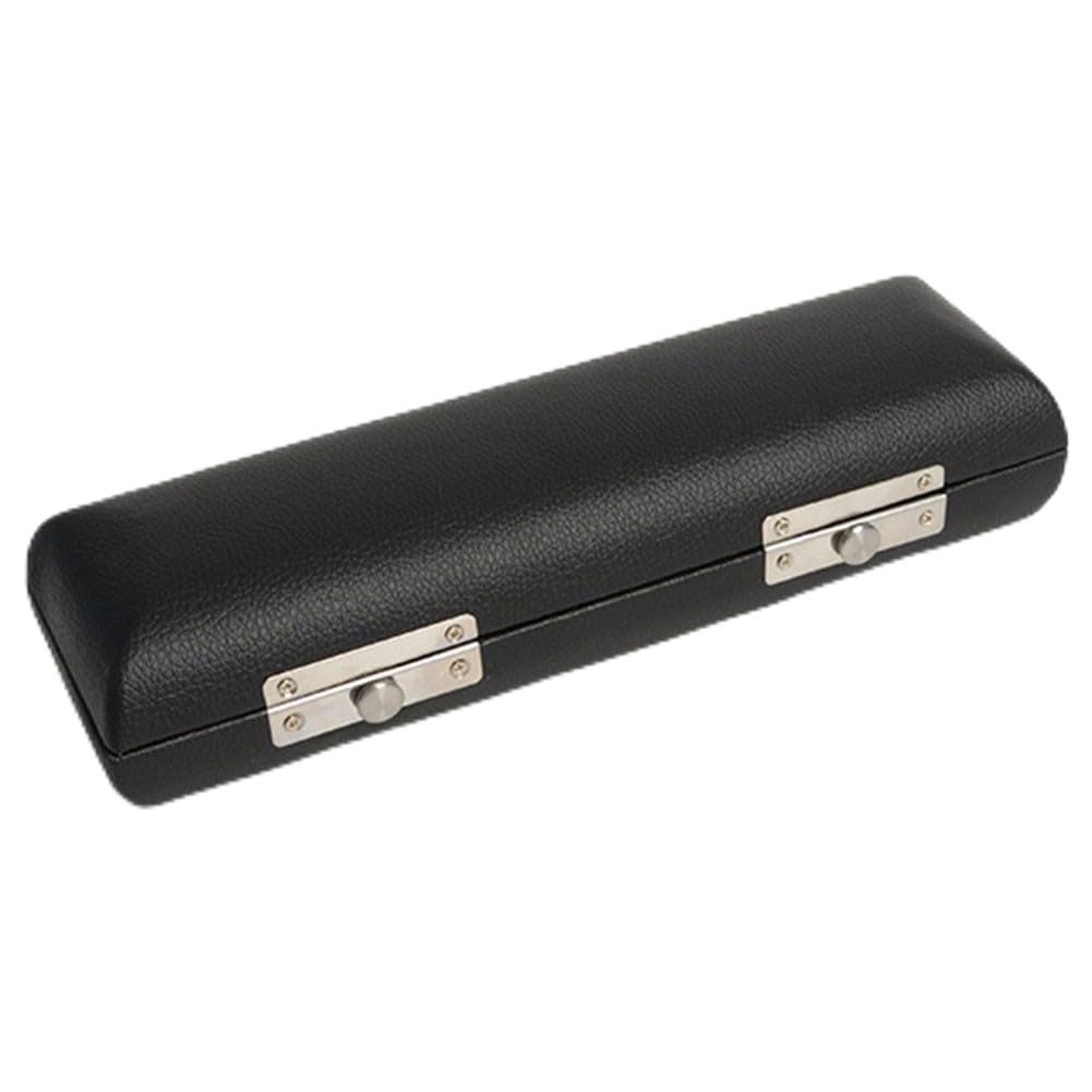 ZYWUOY Étui pour flûte piccolo portable en cuir synthétique noir - Clé en C - 24 x 7 x 4,5 cm
