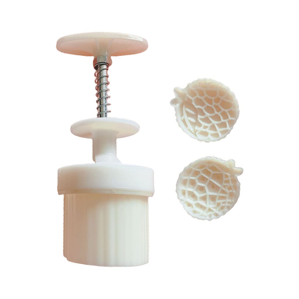 Buxuaaaa Cookie Stamp Cake Maker Exquisite Litchi Pastry Tool Press Festival Decoration Hand Cutter Cake Mold Cookie Stamps for Baking
