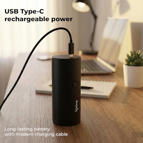 Image of Lifelong Electric Salt & Pepper Grinder Set | Automatic & Rechargeable Black Pepper Crusher, Mill & Shaker | One Hand Operation | Adjustable Coarseness & Refillable Tank with Clear View for Kitchen