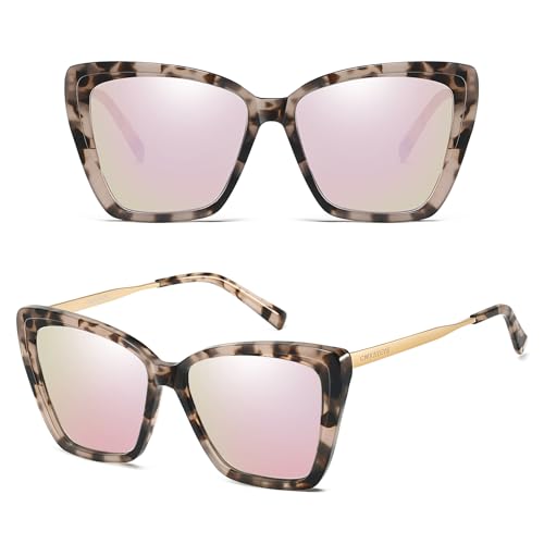 Cat Eye Sunglasses for Women, Oversized Retro UV400 Trendy