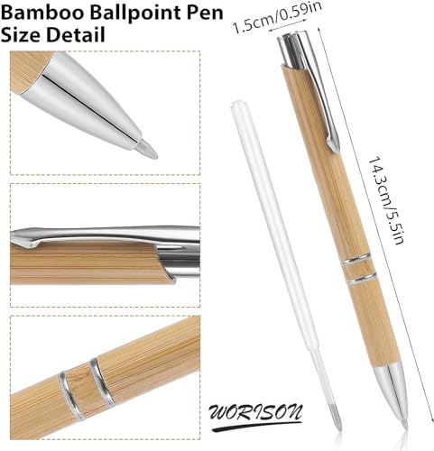 Image of worison 2pc Wooden Ballpoint Pen for Writing, Journaling, School, Office Sustainable Pens