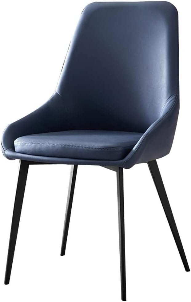 Chaise en acier au carbone et cuir pour un salon contemporain