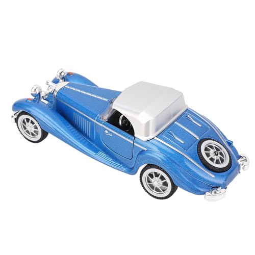 Fdit Modelo de coche clásico de época, juguete coleccionable de aleación fundida a presión para niños, decoración del hogar, material seguro 5,24 x 1,61 pulgadas (azul)