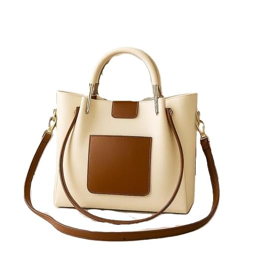 Stylish Ladies Crossbody Bag PU Material Solid Design Adjustable Strap Casual Sling Handbag Cream-image-47