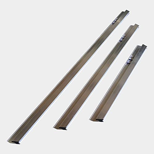 3 tlg. Set - DEWEPRO H-Profil Aluminium Kartätsche abgeschrägt - Abziehlatte - Richtscheit - Putzlatte - Längen: 100cm (1 0m) + 150cm (1 5m) + 200cm (2 0m)