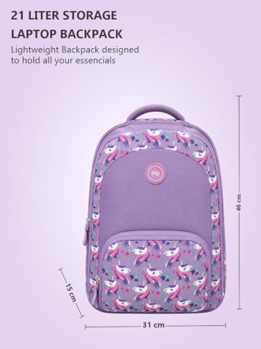 Image of PB Pearlbags LARSEN 21L Printed Casual Backpack,3 Compartment,Premium Fabric,Water Resistant Anti Theft,School & College Bag for Boys and Girls,Office & Travel Bag for Men and Women,46X31X15 Cms