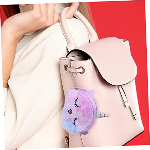 2 Pcs Plush Unicorn Coin Purses Small Zipper Wallets for Soft Cartoon Change Pouches with Closures for Keys Cards Cosmetics Storage2