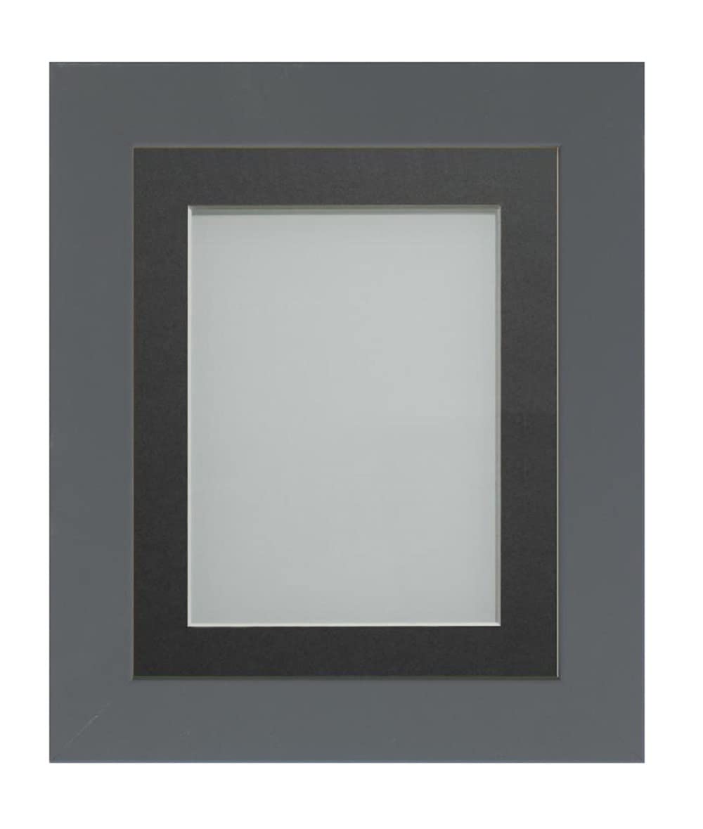 Frame Company Watson Grey Picture Photo Frame fitted with Perspex, 36x24 inch with Grey Mount for image size 30x20 inch