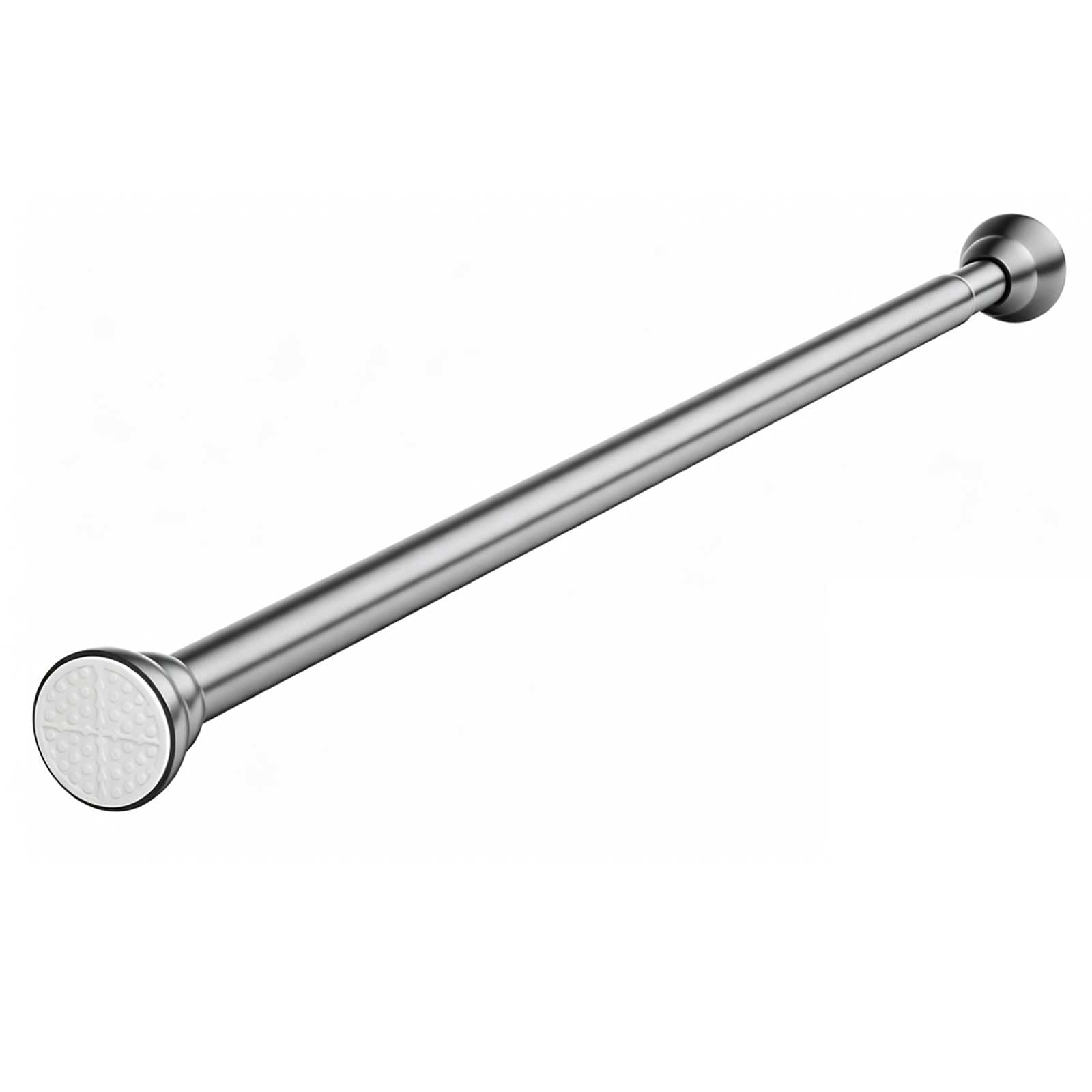 Spring Tension Curtain Rod No Drilling, Stainless Steel Adjustable Shower Curtain Rods for Home, Bathroom, Closet, 10-79 In, No Rust(Grey,88-130cm/35-51in)