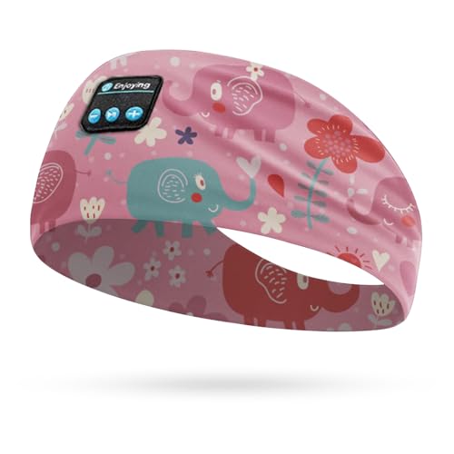 Kids Sports Headphones Bluetooth Music Headband Wireless Sports Headband Athletic Sweatbands Headphones with Stereo Speakers for Boys Girls Running Soccer Baseball Tennis Exercise