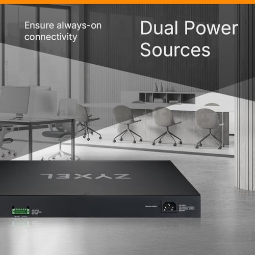 Image of Zyxel 24-Port 2.5Gb PoE Switch | PoE++ with 4 x 10GbE SFP+ Ports | Cloud Managed Multi-Gig L3 Access Switch | Dual Power, AC 700W / DC 1440W | SMB [XMG2230-28HP]