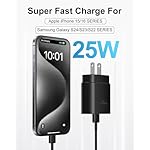 Type C Charger Fast Charging, USB C Charger Block, 2-Pack 25W Phone Super Fast Charger with 6Ft USB-C Cable Compatible with iPhone 15/16/Plus/Pro/Pro Max, Galaxy S25/S24/Plus/Ultra - Image 2