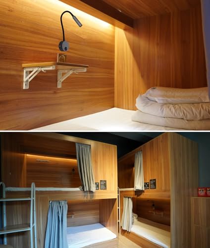 Image of 2-Pack Modern Gray Bed Reading Light Wall Mount Lamp, 25 Focused Beam 3000K Warm White for Bedroom, Minimalist Reading Light for Bed Headboard, 4.92ft Plug-in, AC 85-265V
