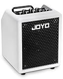 JOYO 30W Bass Combo Amplifier Portable Amp 4' Speaker with 3-Band EQ & Compressor | Bluetooth 5.1 + OTG Direct Recording | Headphone Practice for Bassist Solo Livestream Gigs (Vibe Cube BA-30, White)