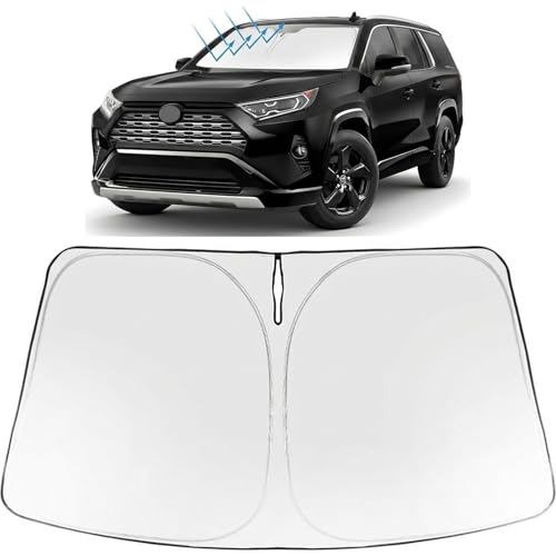 Image of Proadsy Windshield Sun Shade for GMC Yukon, Yukon XL 2021-2026 Foldable Front Sunshade Protector Sun Visor Blocks UV Rays Keep Car Cooler Accessories