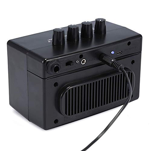 Asmuse 3W Mini Bass Amp Guitar Amplifier headphone practice with Distortion Effect by USB Charging - Thumbnail 7
