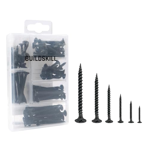 See full amazon price history chart for Buildskill Drywall Screw Set 75pcs with Phillips Head - Variety Sizes 3.5x25 to 3.5x50mm, Black Phosphate Nails for Wall & Home Tools, PP Storage Case with Lock & Scale Buildskill Drywall Screw Set 75pcs with Phillips Head - Variety Sizes 3.5x25 to 3.5x50mm, Black Phosphate Nails for Wall & Home Tools, PP Storage Case with Lock & Scale (B0C1JKT5VW) Amazon Price History, Amazon Price Tracker