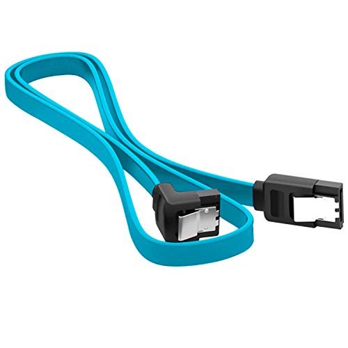 Cable SATA III, Pack de 6, 40 cm, Ángulo de 90° Azul miniatura 3