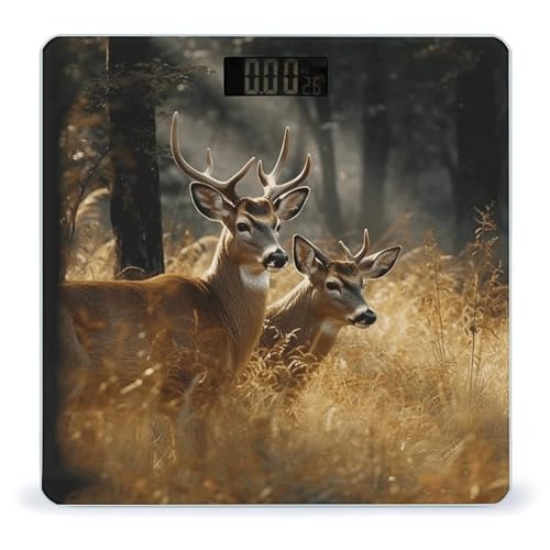 Báscula de baño digital con vidrio templado y pantalla LED miniatura 1
