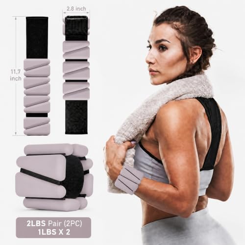 Image of Wrist Weights, Ankle Weights for Women Men, Adjustable Wrist Weighted Bracelet for Home Gym Workout, Running, Yoga, Exercise, Strength Training