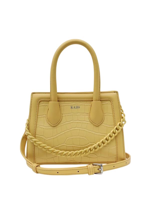kazo Ziva Mini Sling Bag | Premium Faux Leather Handbag for Women | Structured Croc-Textured Bag with Detachable Strap| Fits Small Essentials Only-picture-12