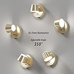 URSOLA Wall Light LED Wall Sconce with On/Off Switch USB Charging Port 110 Volt Hardwired Wall Lamp 350 Rotatable Up Down Sconces Wall Lighting (Champaign) - Image 4