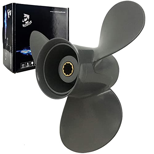 Boatman 9 7/8x10 Aluminum Outboard Propeller fit Honda Motor Engines 25/30 Hp,10 Spline Tooth,RH