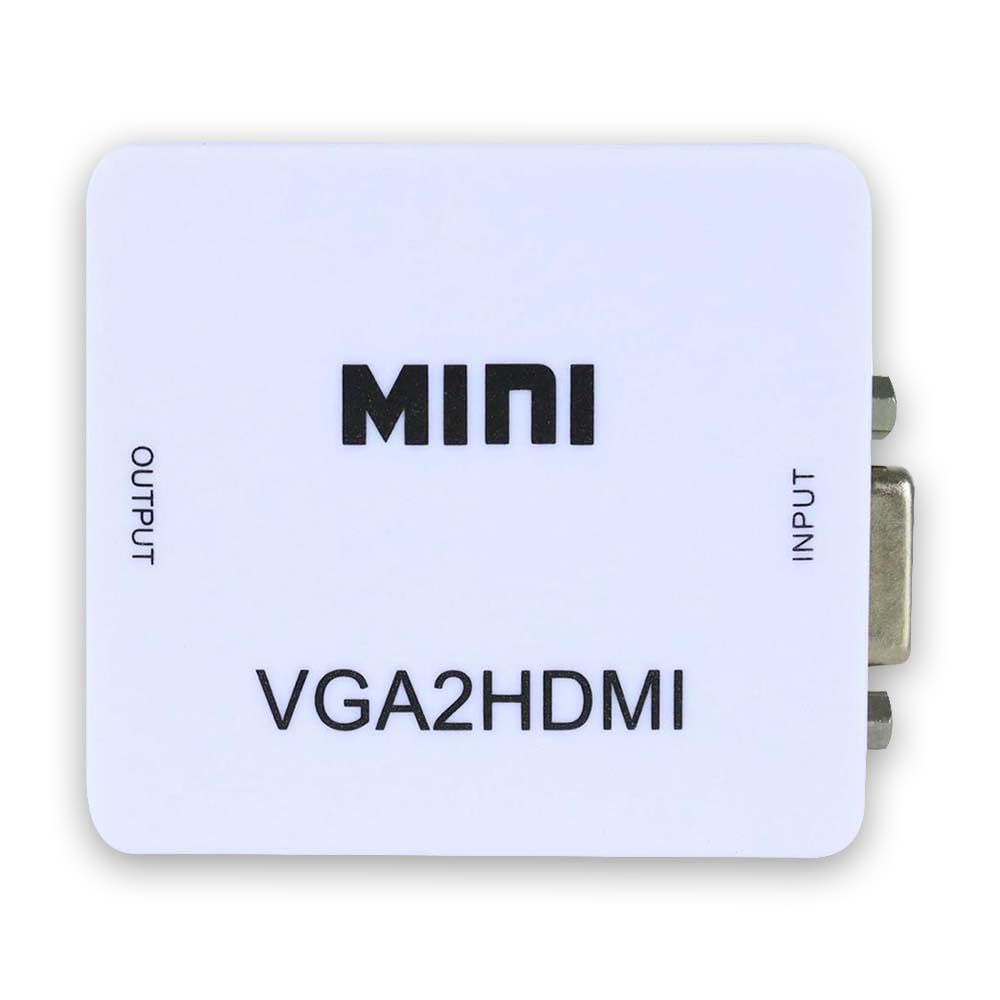 7SEVEN™ VGA to HDMI, 1080P Full HD Mini VGA to HDMI Audio Video Converter Adapter Box with USB Cable and 3.5mm Audio Port Cable Support HDTV for PC Laptop Display Computer Mac Projector (White)-image-29