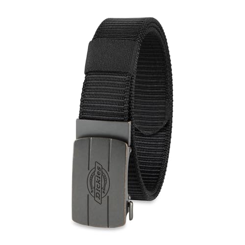 Dickies Mens Fully Adjustable Track Web Plaque Buckle Belt Black X-Large