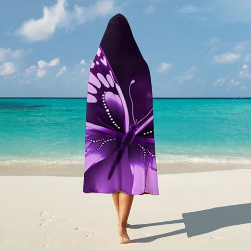 Couverture à capuche papillon violet joli cadeau pour canapé